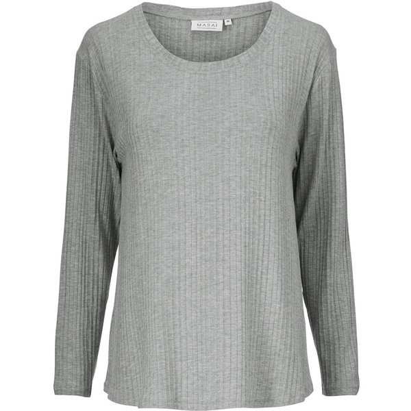 Shirt Grey Melange Ripp Modal