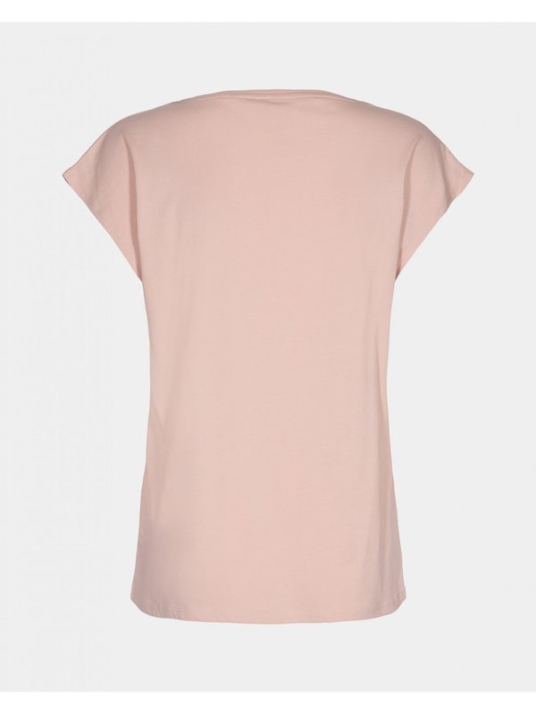 T-Shirt rose mit goldenem Logo Bio Baumwolle