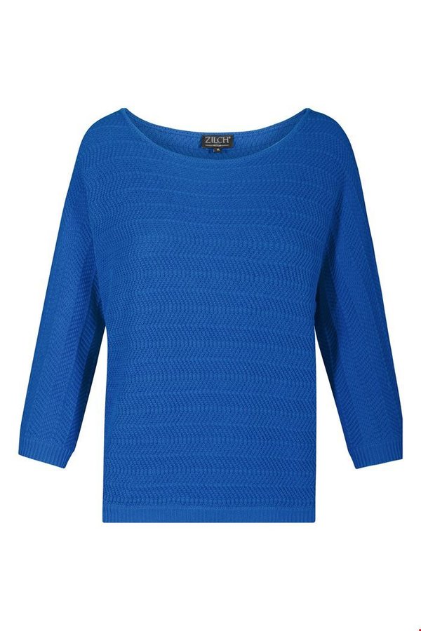 Sweater midnight blue organic cotton batsleeve